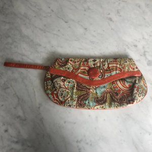 Ebisu Fabric Printed Wristlet Clutch Bag